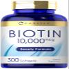 Carlyle Biotin 10000mcg | 300 Softgels | Max Strength for Hair, Skin, and Nails | Non-GMO, Gluten Free Supplement view 1