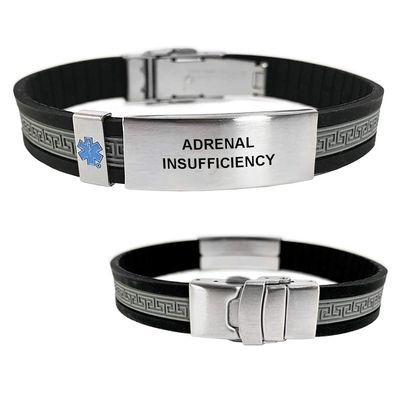 Adrenal Insufficiency UltraSlim Designer Medical Alert ID Bracelet