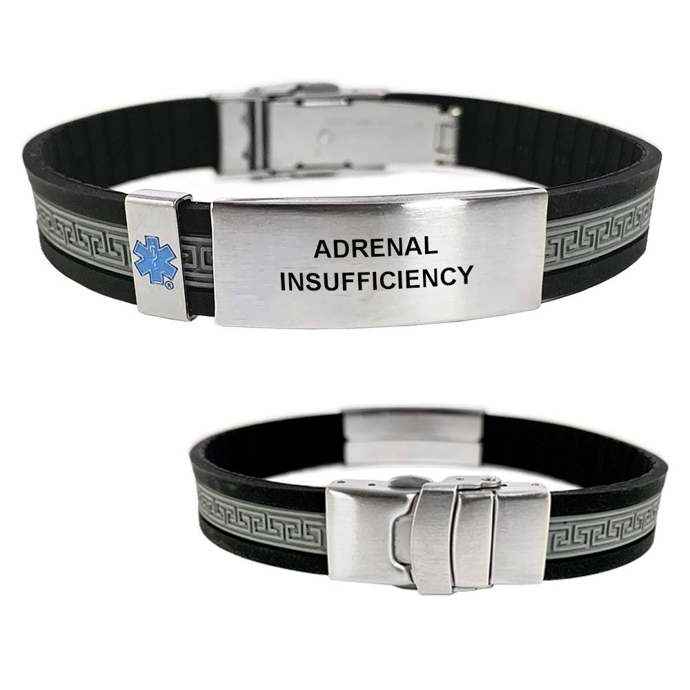 Adrenal Insufficiency UltraSlim Designer Medical Alert ID Bracelet