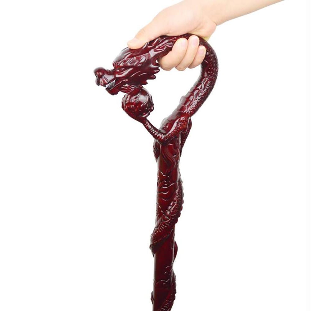 JHDPH3 Walking Sticks Old People Gift Mahogany Hand Carved Wooden Walking Stick Cane -37.79 Inches