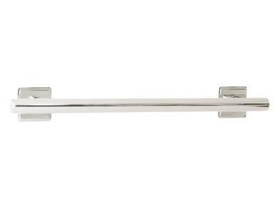 36-inch Coronado Designer Straight Bathroom Shower Grab Bar with Decorative Square Flanges, Polished