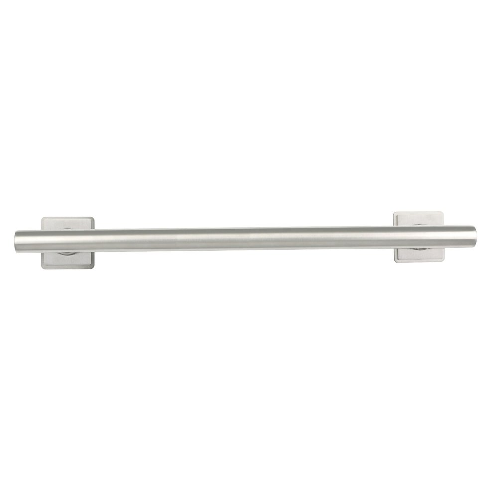 42-inch Coronado Designer Straight Bathroom Shower Grab Bar with Decorative Square Flanges, Satin