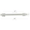 42-inch Coronado Designer Straight Bathroom Shower Grab Bar with Decorative Square Flanges, Satin view 2