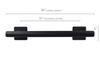 36-inch Coronado Designer Straight Bathroom Shower Grab Bar with Decorative Square Flanges, Matte Black view 2