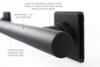 36-inch Coronado Designer Straight Bathroom Shower Grab Bar with Decorative Square Flanges, Matte Black view 3