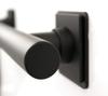 36-inch Coronado Designer Straight Bathroom Shower Grab Bar with Decorative Square Flanges, Matte Black view 4