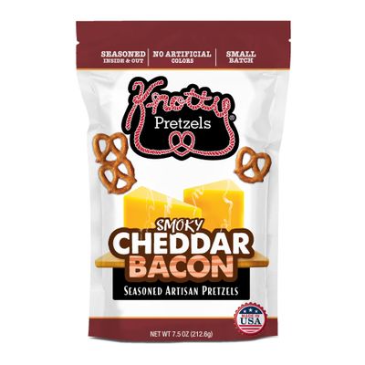 KNOTTY PRETZELS Smoky Cheddar Bacon Pretzels, 7.5 OZ