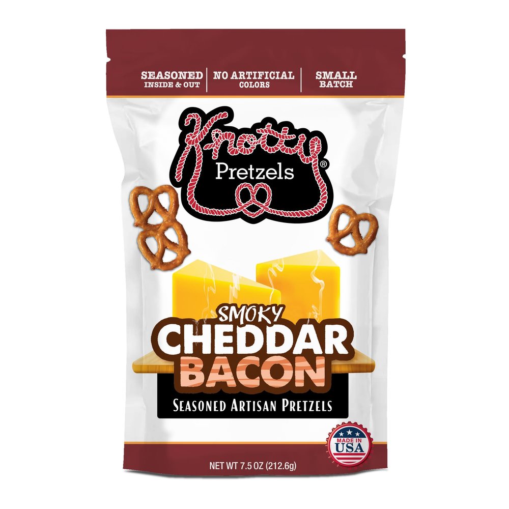 KNOTTY PRETZELS Smoky Cheddar Bacon Pretzels, 7.5 OZ