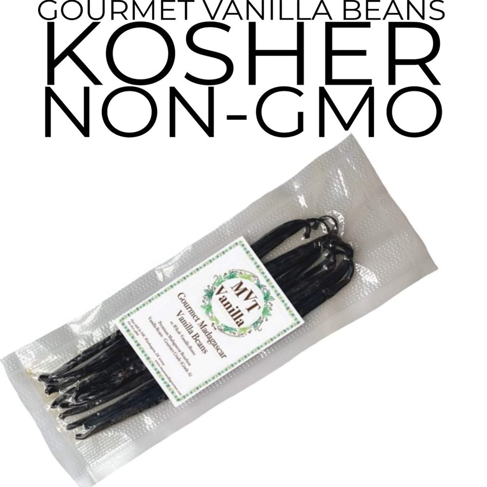 10 Kosher Grade A Madagascar Split Vanilla Pods perfect for cooking, extracts and baking 5,5 to 8 inches