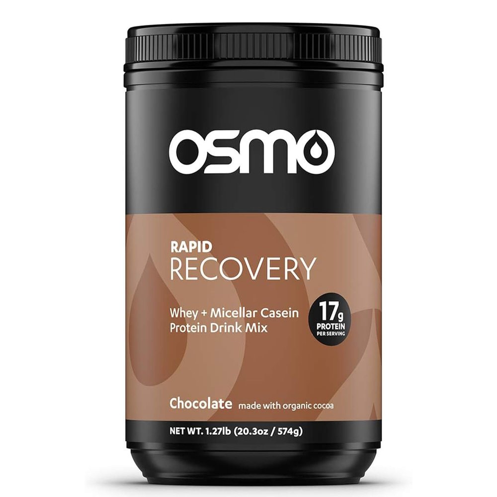 Osmo Rapid Recovery - Whey & Micellar Casein Protein Powder Blend with Carbohydrates & Caffeine, All Natural Ingredients, Enables Muscle Repair & Boosts Glycogen Restoration - Chocolate, 14 Servings