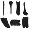 1 Set 7PCS Scraping Board Set Skin Care Tools for face Massage kit Facial Spatula Massage Scraper kit Back Natural Anti Aging Simple Massaging Tools Fitness Massagers Comb view 1