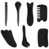 1 Set 7PCS Scraping Board Set Skin Care Tools for face Massage kit Facial Spatula Massage Scraper kit Back Natural Anti Aging Simple Massaging Tools Fitness Massagers Comb view 3