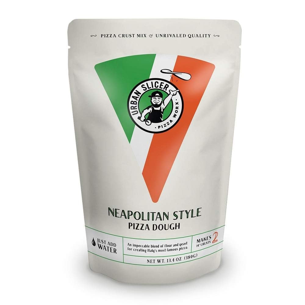 Urban Slicer Pizza Worx - Neapolitan Style Pizza Dough - At-Home Pizza Making Kit for Classic Artisan Crust - 13.4 oz. Bag - Makes 2 Pizzas