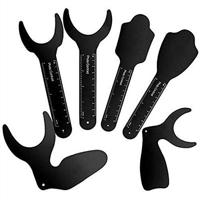 6Pcs Dental Photo Contrast Black Background Board Intraoral Orthodontic Photographic Contrast Palatal Photography Contraster