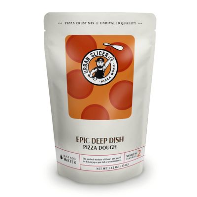 Urban Slicer Pizza Worx - Epic Deep Dish Dough - At-Home Pizza Making Kit for Authentic Hearty Crust - 13.2 oz. Bag - Makes 2 Pizzas