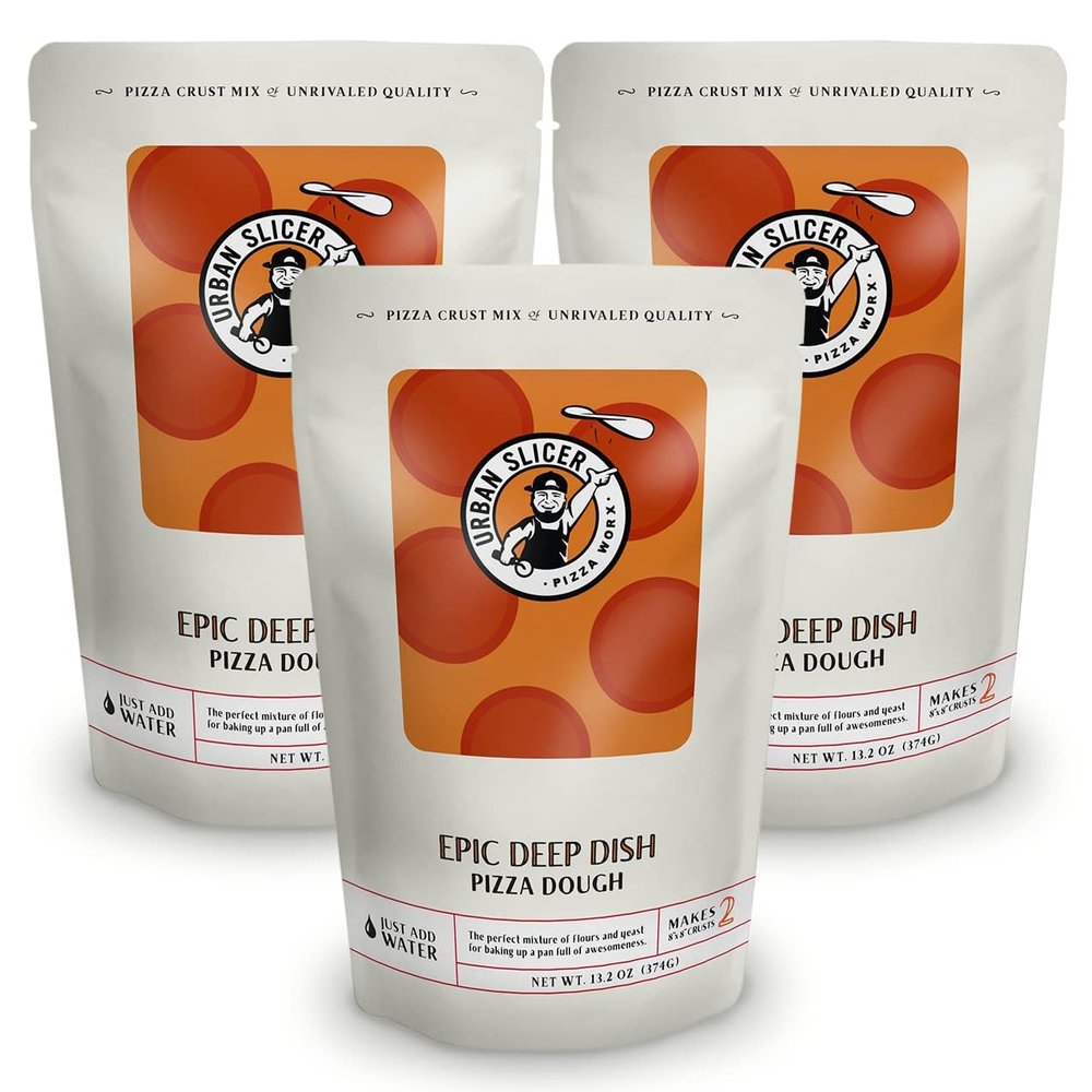Urban Slicer Pizza Worx Epic Deep Dish Pizza Dough Mix, 3 Pack