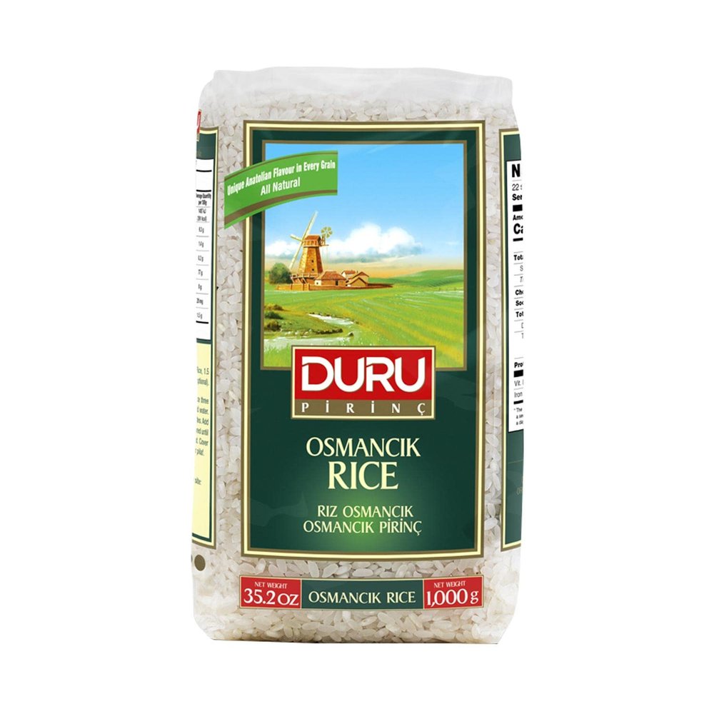 Duru Osmancik Rice, 35.2oz (1000g), 100% Natural and Certificated, Non-GMO, Great for Vegan Recipes, Gluten Free