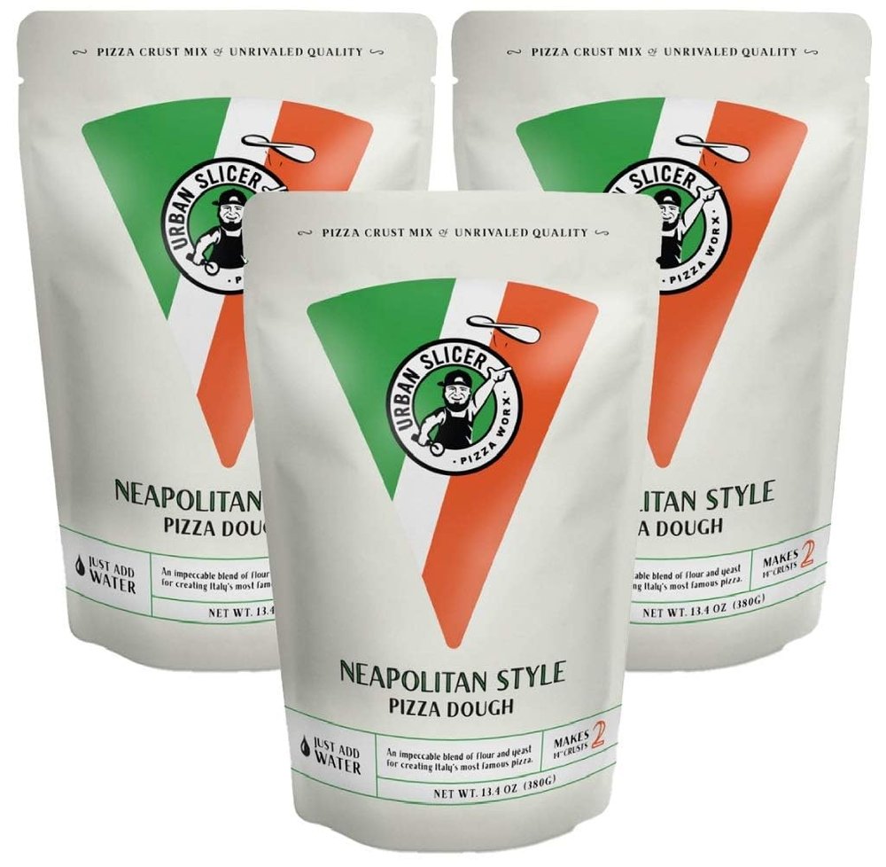 Urban Slicer Pizza Worx - Neapolitan Style Pizza Dough - At-Home Pizza Making Kit for Classic Artisan Crust - 13.4 oz. Bags - 3 Pack - Makes 6 Pizzas