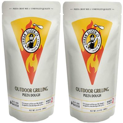 Urban Slicer Pizza Worx - Outdoor Grilling Pizza Dough - At-Home Pizza Making Kit for Crispy Thin Crust - 13.4 oz. Bags - 2 Pack - Makes 4 Pizzas