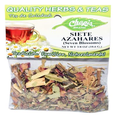 12 PIECES CHAPIS SIETE AZAHARES NATURAL HERBS HIERBAS Net Wt. 3/8 oz. (10.6 g)