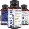 Premium Black Cumin Seed Oil Capsules - Virgin Cold Pressed Nigella Sativa Black Seed Oil Pills - Immune Support Supplement - Omega 3 6 9 Vitamin E Blackseed for Nails Hair Skin 1000 mg p/Serving