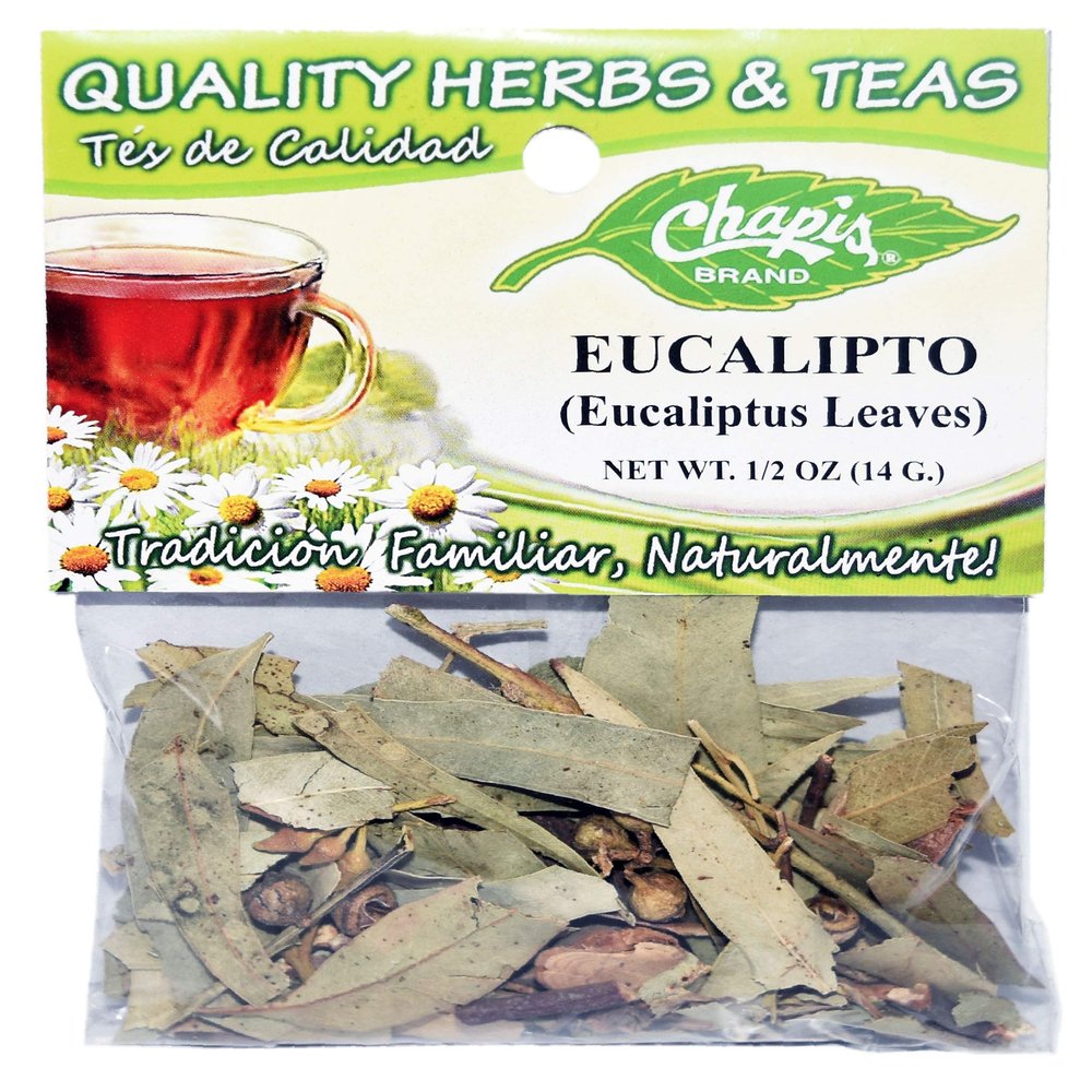 12 PIECES CHAPIS EUCALIPTO NATURAL HERBS HIERBAS Net Wt. 1/2 oz. (14 g)