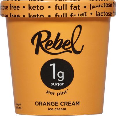 Rebel Ice Cream - Low Carb, Keto - Orange Cream (8 Count)