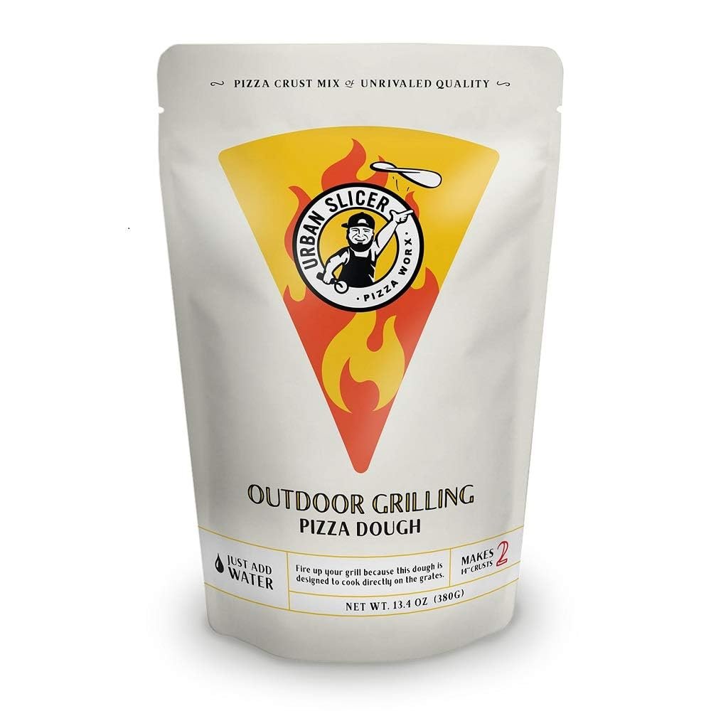 Urban Slicer Pizza Worx - Outdoor Grilling Pizza Dough - At-Home Pizza Making Kit for Crispy Thin Crust - 13.4 oz. Bag - Makes 2 Pizzas