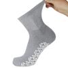 24 Pairs of Men's Non-Skid Diabetic Cotton Quarter Socks, Non Binding Top Therapeutic Cotton Gripper Socks (Grey, Socks Size 10-13) view 4