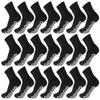 60 Pairs of Men's Non-Skid Diabetic Cotton Quarter Socks, Non Binding Top Therapeutic Cotton Gripper Socks (Black, Socks Size 10-13) view 1