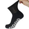 60 Pairs of Men's Non-Skid Diabetic Cotton Quarter Socks, Non Binding Top Therapeutic Cotton Gripper Socks (Black, Socks Size 10-13) view 4