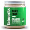 Fatworks, Certified Organic Pork Lard, NON-GMO, USDA 100% Organic for Keto, Paleo Everyday Cooking and Frying, Whole30 Approved, No Preservatives in 14.4 OZ, glass jar view 1