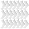 60 Pairs of Men's Non-Skid Diabetic Cotton Quarter Socks, Non Binding Top Therapeutic Cotton Gripper Socks (White, Socks Size 10-13) view 1