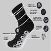 24 Pairs of Men's Non-Skid Diabetic Cotton Quarter Socks, Non Binding Top Therapeutic Cotton Gripper Socks (Black, Socks Size 10-13) view 4