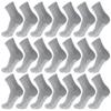 60 Pairs of Men's Non-Skid Diabetic Cotton Quarter Socks, Non Binding Top Therapeutic Cotton Gripper Socks (Grey, Socks Size 10-13) view 1
