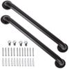 Black Shower Grab Bar 16 Inch - 1.25" Diameter, iMomwee 2 Pack Stainless Steel Bathroom Grab Bar Handle, Bathroom Shower Balance Bar,Safety Hand Rail Support,Handicap Elderly Senior Assist Bath Handle view 1
