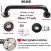 Black Shower Grab Bar 16 Inch - 1.25" Diameter, iMomwee 2 Pack Stainless Steel Bathroom Grab Bar Handle, Bathroom Shower Balance Bar,Safety Hand Rail Support,Handicap Elderly Senior Assist Bath Handle view 2