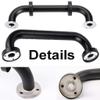 Black Shower Grab Bar 16 Inch - 1.25" Diameter, iMomwee 2 Pack Stainless Steel Bathroom Grab Bar Handle, Bathroom Shower Balance Bar,Safety Hand Rail Support,Handicap Elderly Senior Assist Bath Handle view 3