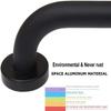 Black Shower Grab Bar 16 Inch - 1.25" Diameter, iMomwee 2 Pack Stainless Steel Bathroom Grab Bar Handle, Bathroom Shower Balance Bar,Safety Hand Rail Support,Handicap Elderly Senior Assist Bath Handle view 4