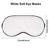 10 Pieces Eye Sleep Coverings Sublimation Beige White Blank Silk Eye Coverings Soft Heat Transfer Sleep Shade Blindfold with Adjustable Strap for Sleeping Travel Nap Meditation Team Games view 2