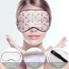 10 Pieces Eye Sleep Coverings Sublimation Beige White Blank Silk Eye Coverings Soft Heat Transfer Sleep Shade Blindfold with Adjustable Strap for Sleeping Travel Nap Meditation Team Games view 3