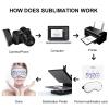 10 Pieces Eye Sleep Coverings Sublimation Beige White Blank Silk Eye Coverings Soft Heat Transfer Sleep Shade Blindfold with Adjustable Strap for Sleeping Travel Nap Meditation Team Games view 4