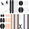 68 Pairs Anti-Slip Eyeglass Nose Pads Set, 48 Pairs Soft EVA Foam Self Adhesive Glasses Nose Pads 16 Pairs Black Transparent Silicone Nose Pads, 4 Pairs Temple Tip Sleeve Retainer for Sunglass Glasses view 1