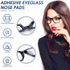 68 Pairs Anti-Slip Eyeglass Nose Pads Set, 48 Pairs Soft EVA Foam Self Adhesive Glasses Nose Pads 16 Pairs Black Transparent Silicone Nose Pads, 4 Pairs Temple Tip Sleeve Retainer for Sunglass Glasses view 2