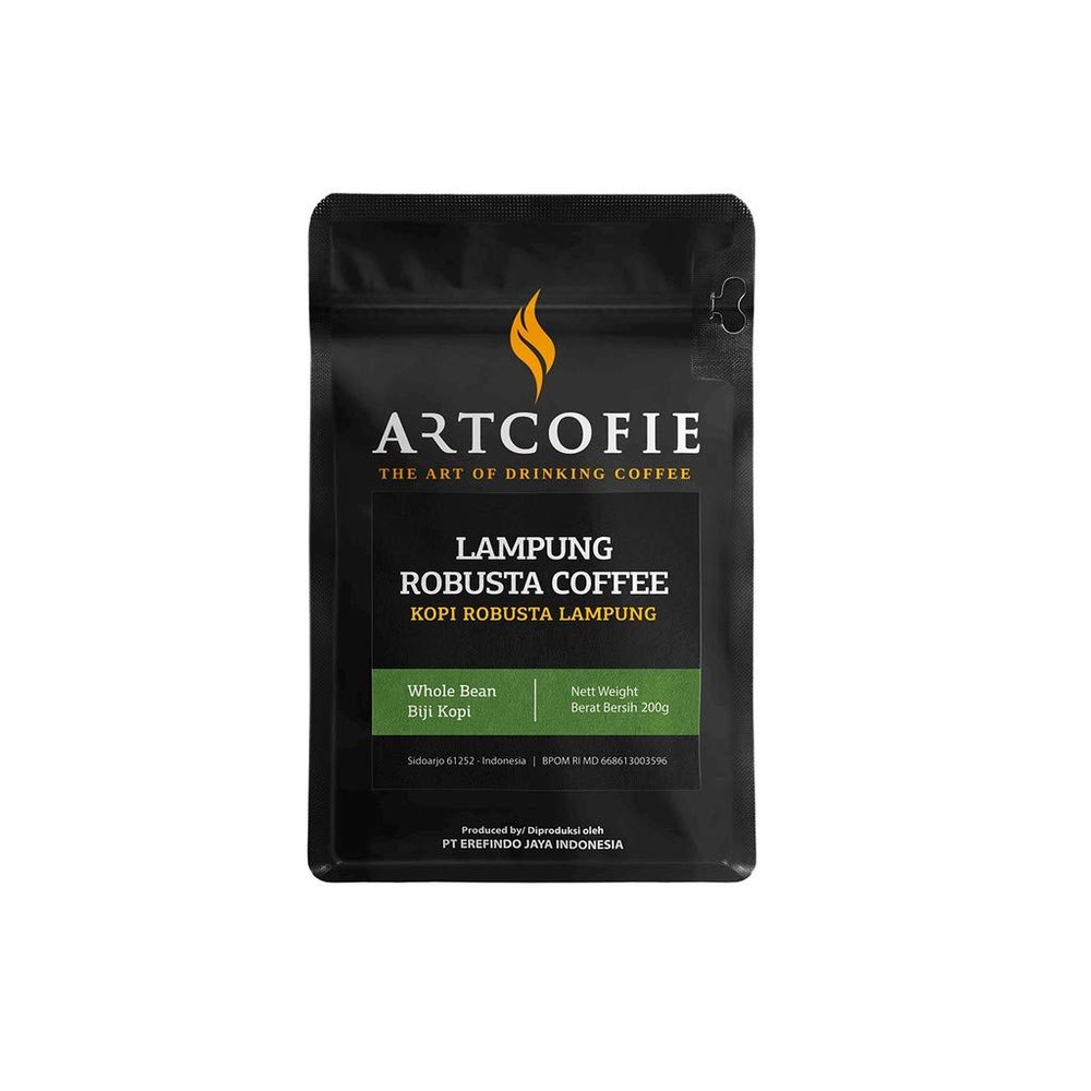 Artcofie Lampung Robusta Coffee (Whole Bean), 200 Gram