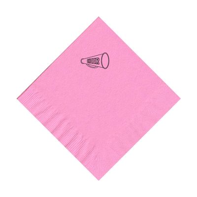 100 2-Ply Cocktail Personalized Napkins with Cheer Logo