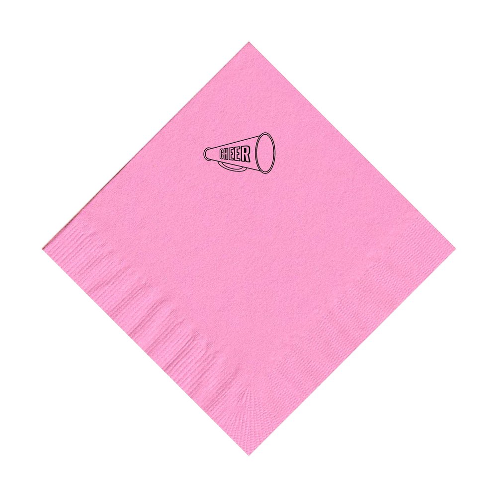 100 2-Ply Cocktail Personalized Napkins with Cheer Logo