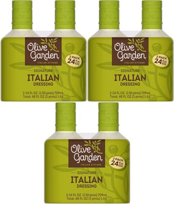 2/24oz Pack Olive Garden Signature Italian Dressing (Original Version) (Original Version) Pack of 3