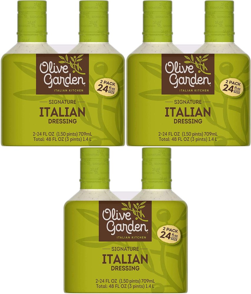 2/24oz Pack Olive Garden Signature Italian Dressing (Original Version) (Original Version) Pack of 3
