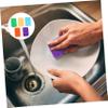 10pcs Fiber Cleaning Sponges Non-Oily Scrubbing Pads for Efficient Dishwashing and Kitchen Use Strong Water Absorption Multi-Function Cleaning Tool Random Color view 4